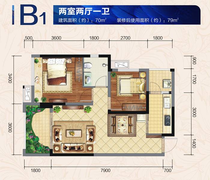 邦泰·国际社区(北区)b3户型