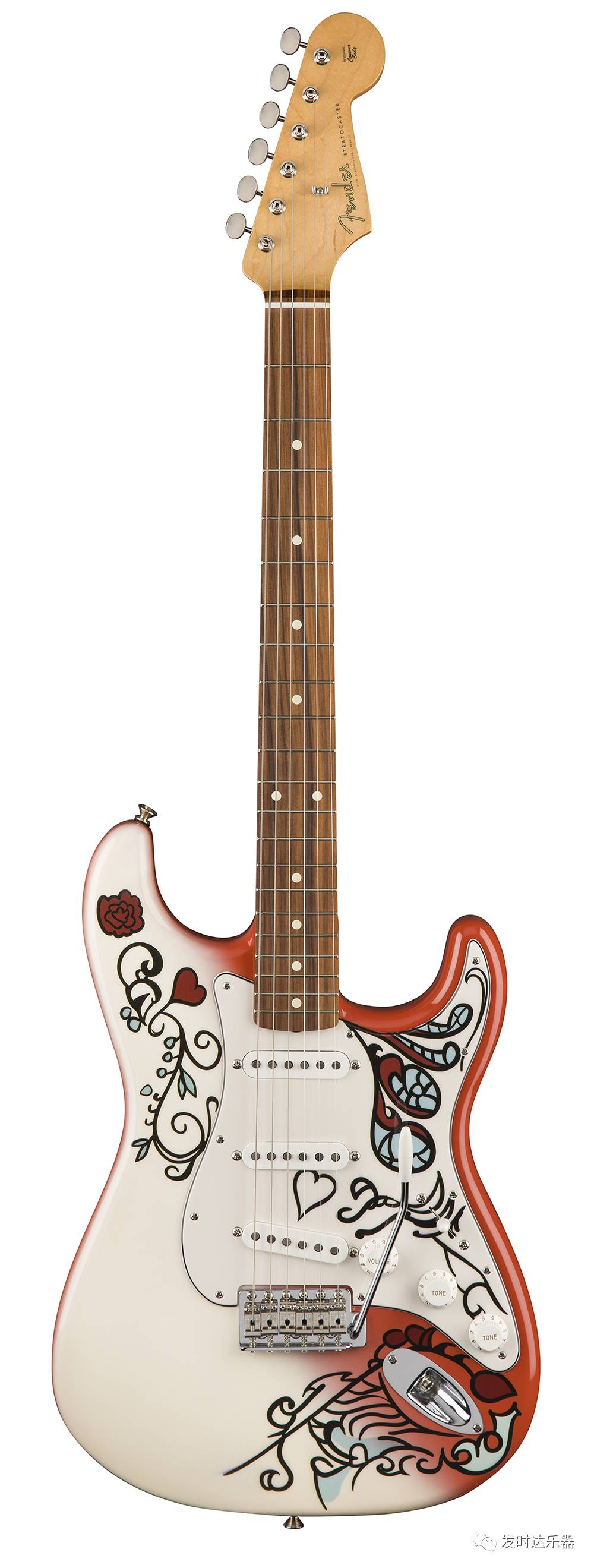 (中间拾音器) 控制旋钮:白色塑料 硬件漆面:镍/铬 琴弦:fender usa