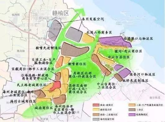 包括海州城区,连云城区和连云港经济技术开发区,连云港高新技术产业