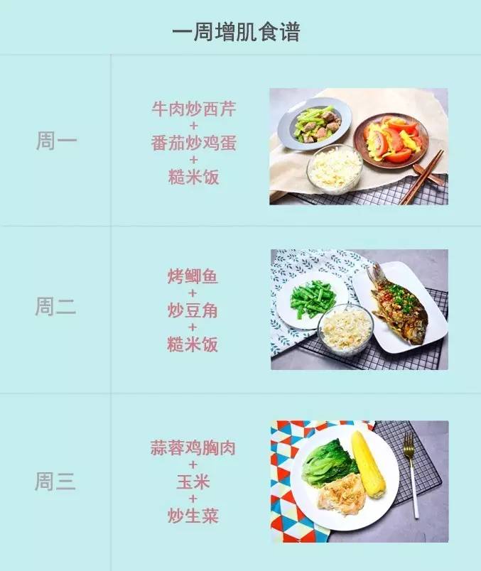 一周增肌食谱,告别"弱鸡"