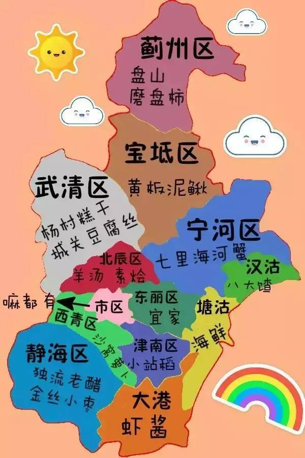 有人把天津地图画成了这样看到宝坻无语了