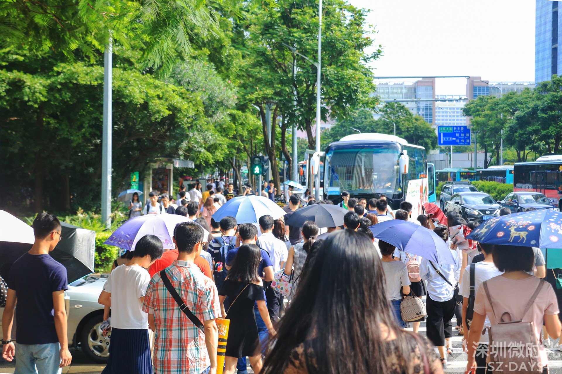 上班拥挤的路上