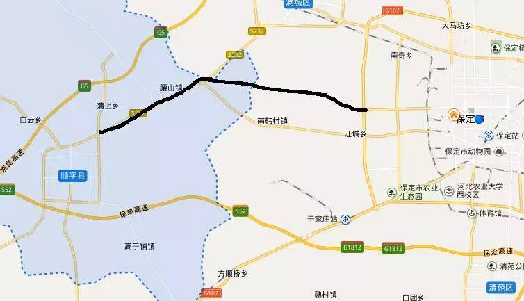 保定这条路西延开动,完工后将成