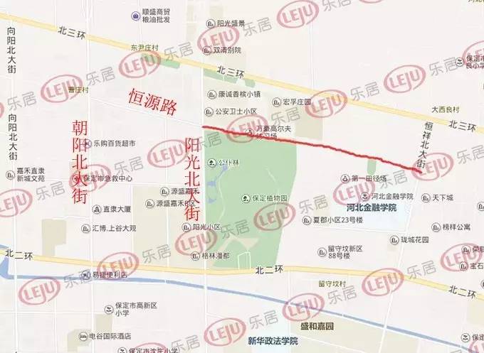 玉山店后,折向东经南伍侯,大固店,终点位于保定市西三环与七一路交叉