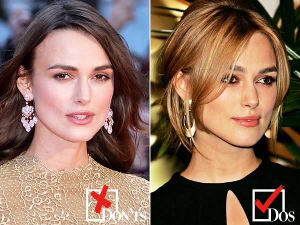 凯拉·奈特莉(keira knightley)拥有一张最美的方脸,脸型上方比较宽