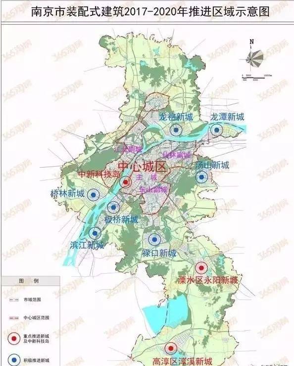 溧水区永阳新城和高淳区淳溪新城两个规划新城,中新南京生态科技岛