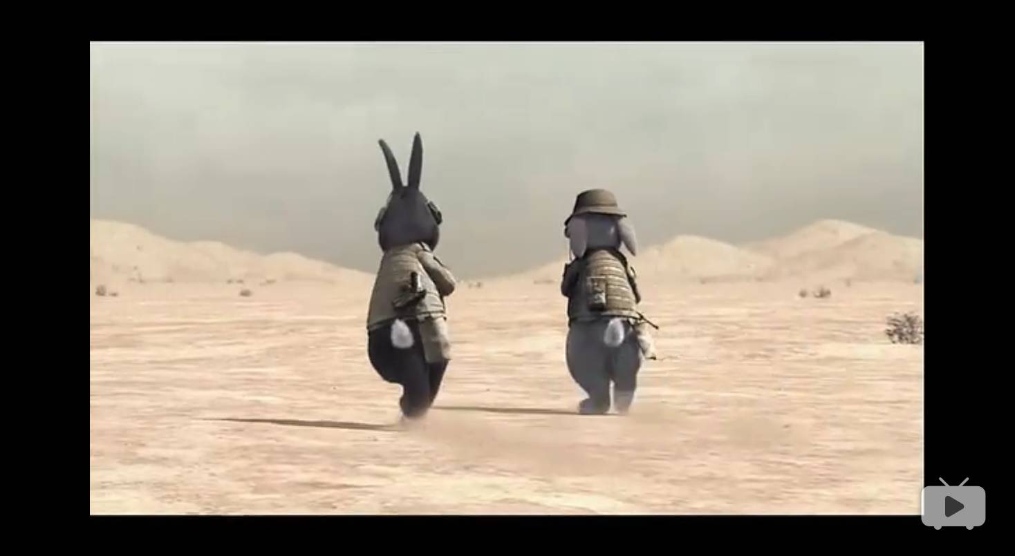 但是却营造出了一种非常真实的战场氛围,两位兔子帕奇的慎重和波塔的