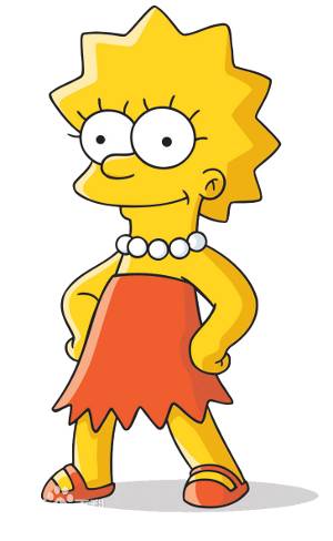 lisa simpson博学多才的女孩子,8岁.