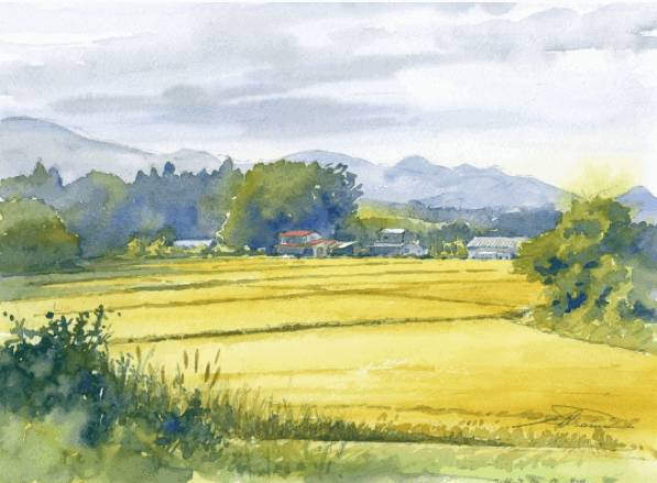 超划算的无需任何费用用他的画笔带你领略日本乡村四季风景日本画家
