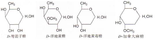 2,6-二去氧糖(d-洋地黄毒糖;2,6-二去氧糖甲醚(d-加拿大麻糖.2.