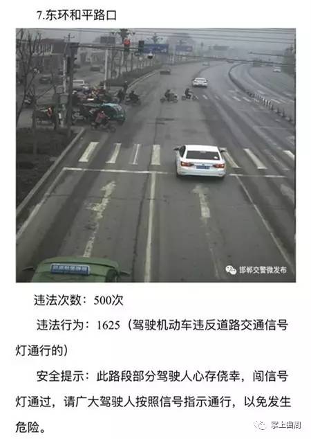 汽车 正文  违法数:900次 违法行为:13451(压线) 安全提示:该路口为24