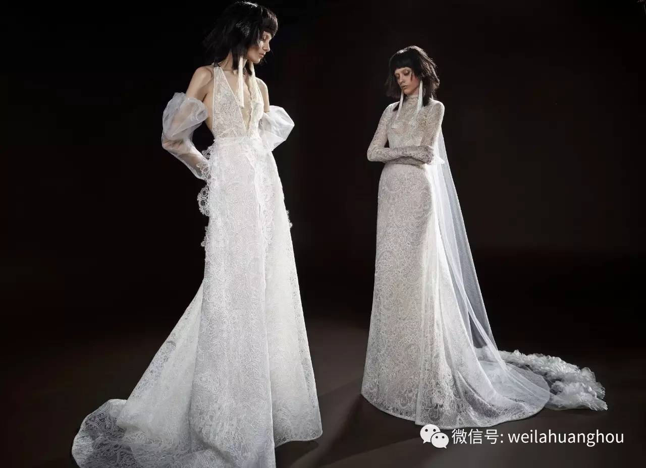 宛若与肌肤共生的艺术品▼名品鉴赏vera wang2018春夏婚纱系列,以 "