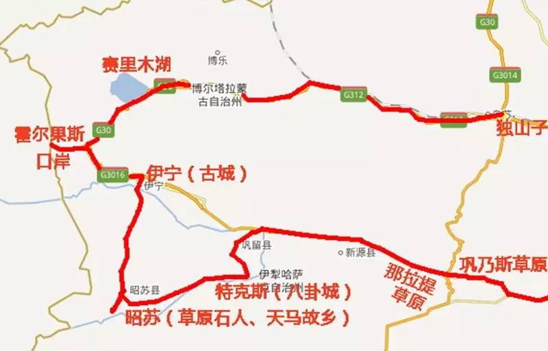 当我沿着独库公路,穿越天山来到独山子,掉转车头,沿连霍高速(g30)往