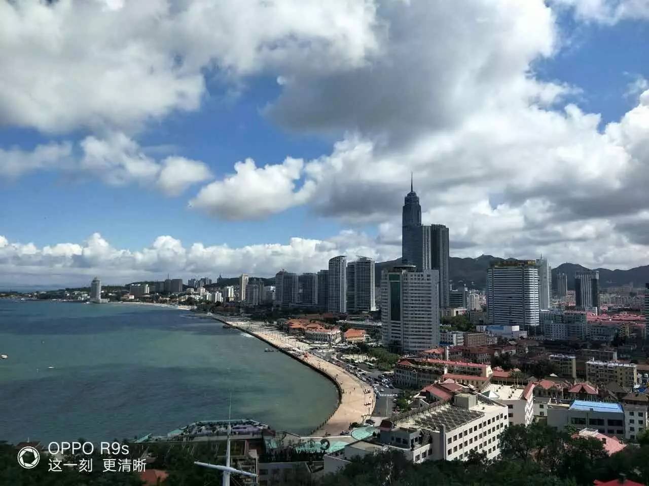 烟台蓝配棉花糖今天烟台的风光大片美得是小时候的味道