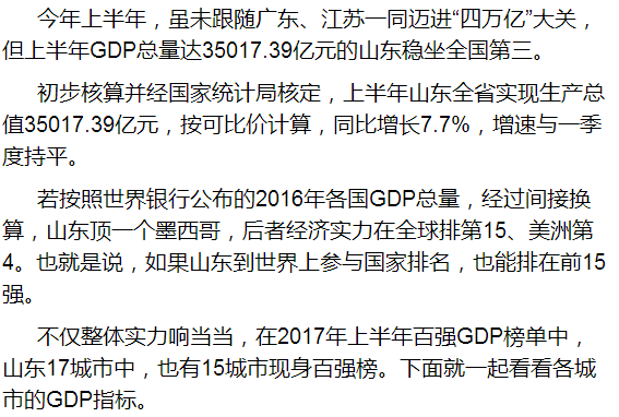 山东gdp全省排名2021_山东150个县区经济实力排行出炉 烟台开发区全省第二(3)