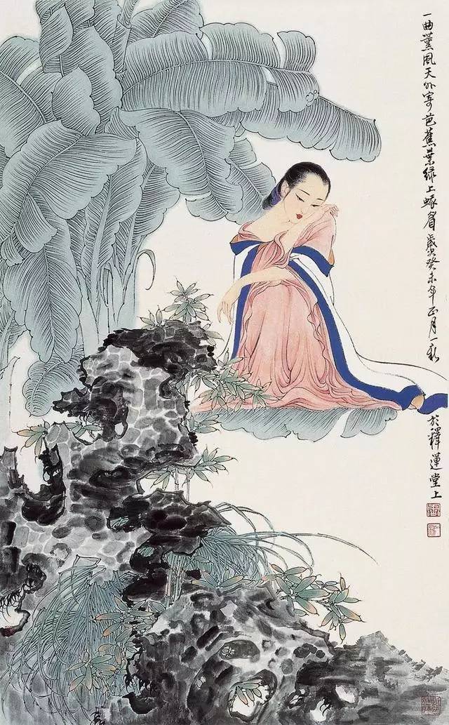 国画名家周一新笔下的仕女图!