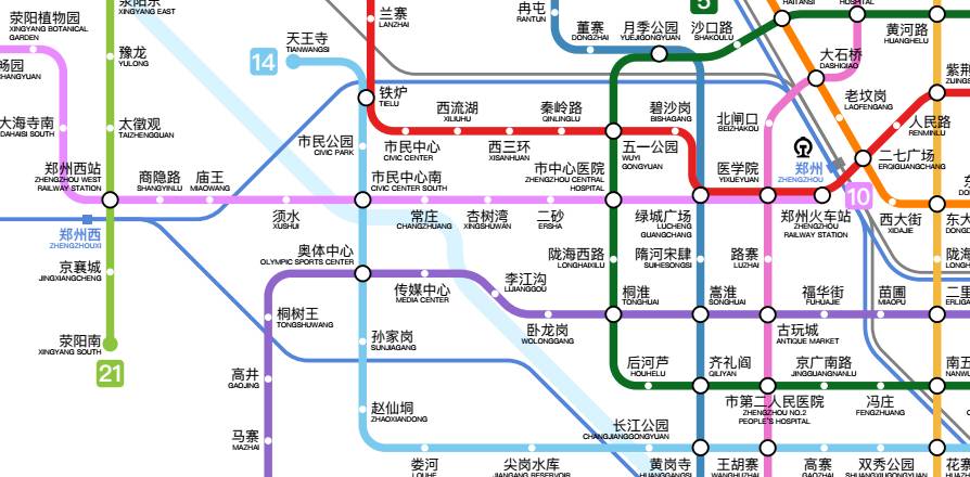 地铁10号线将与2021年通车,起点郑州火车站,在郑州西站有站点,终点是图片