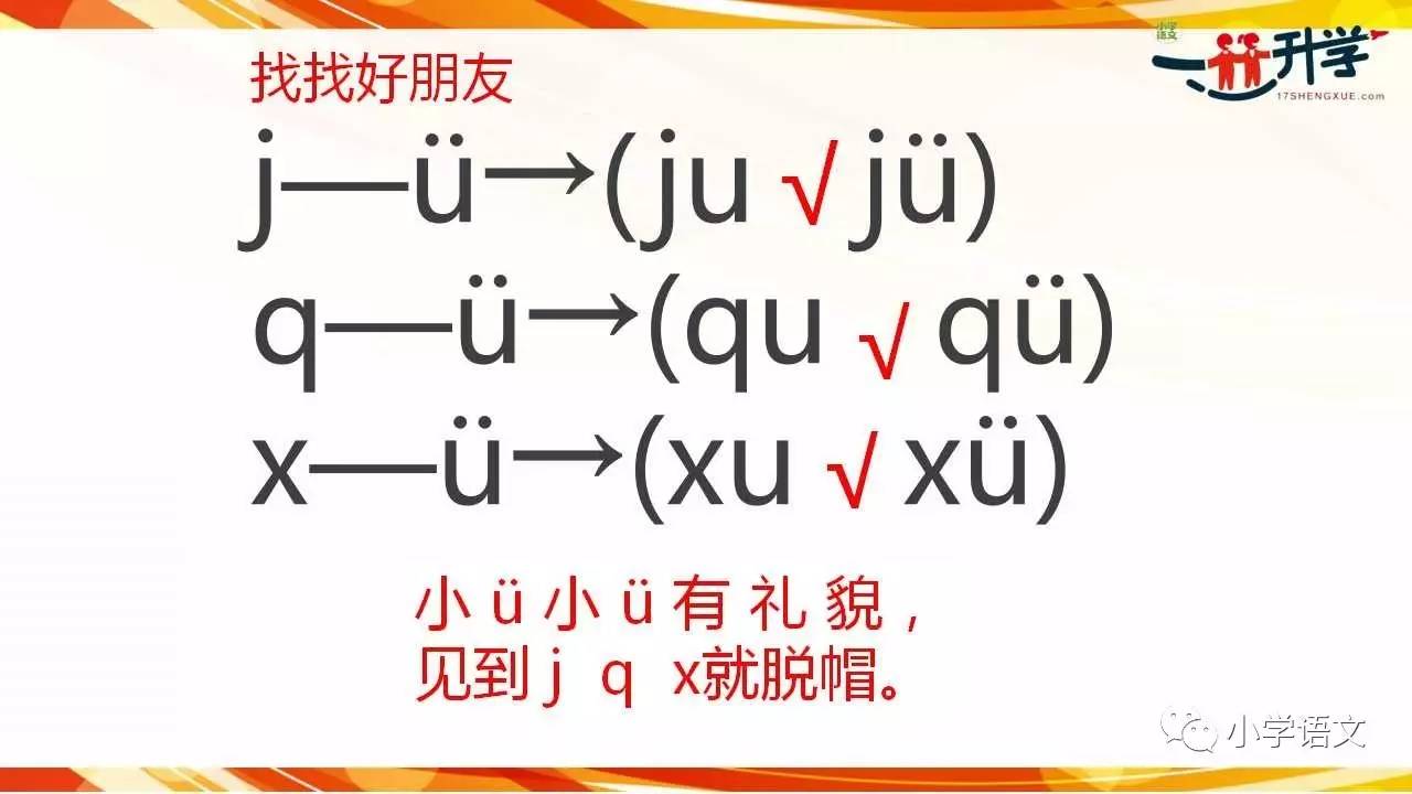 部编本人教版一年级上册《汉语拼音6 jqx》