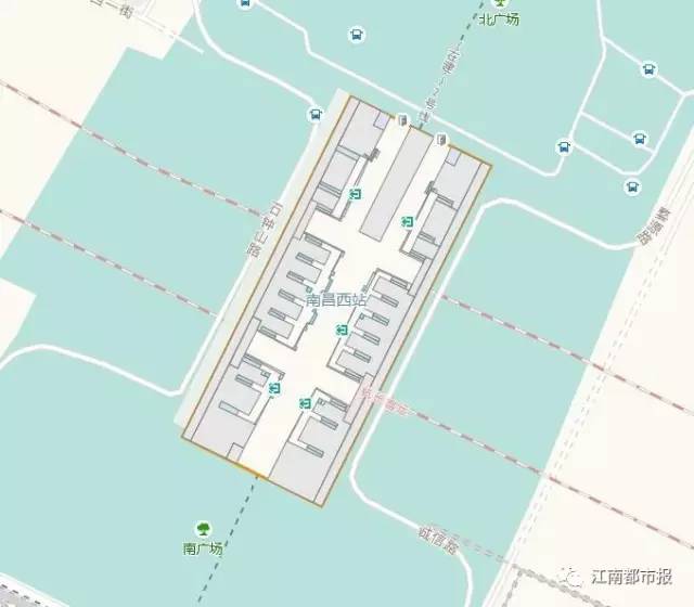 南昌西站地铁口位于出站大厅(北广场方向).