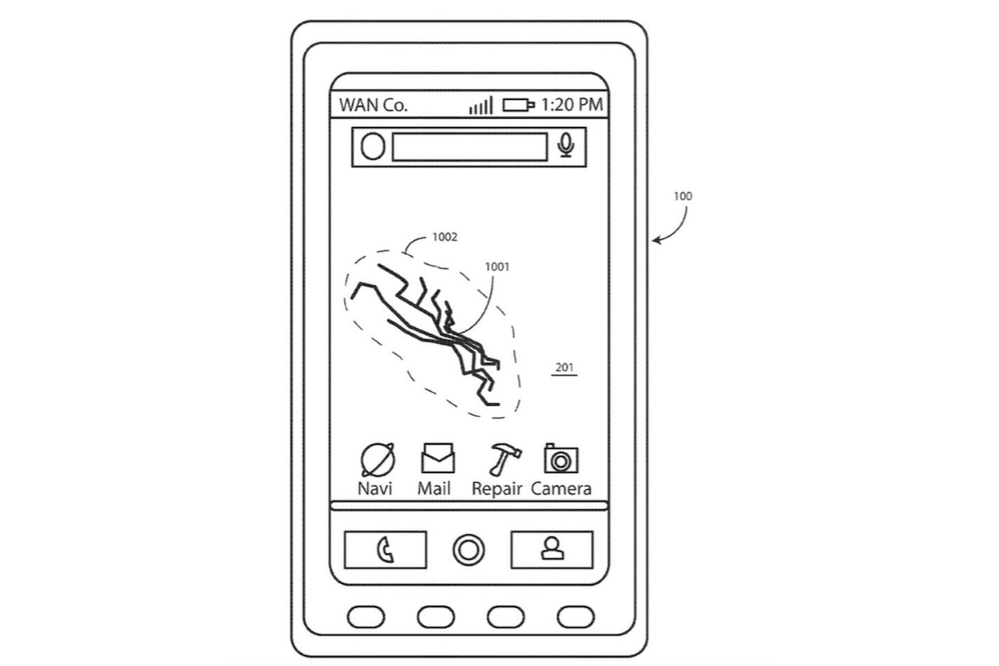 摩托罗拉设想手机屏幕出现裂缝能自我修复的技术