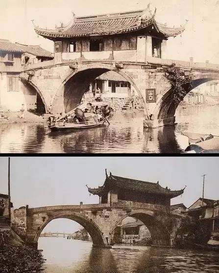 历史 正文 ▼苏州横塘的亭子桥,原名普福桥,桥上亭额"横塘古渡",建于