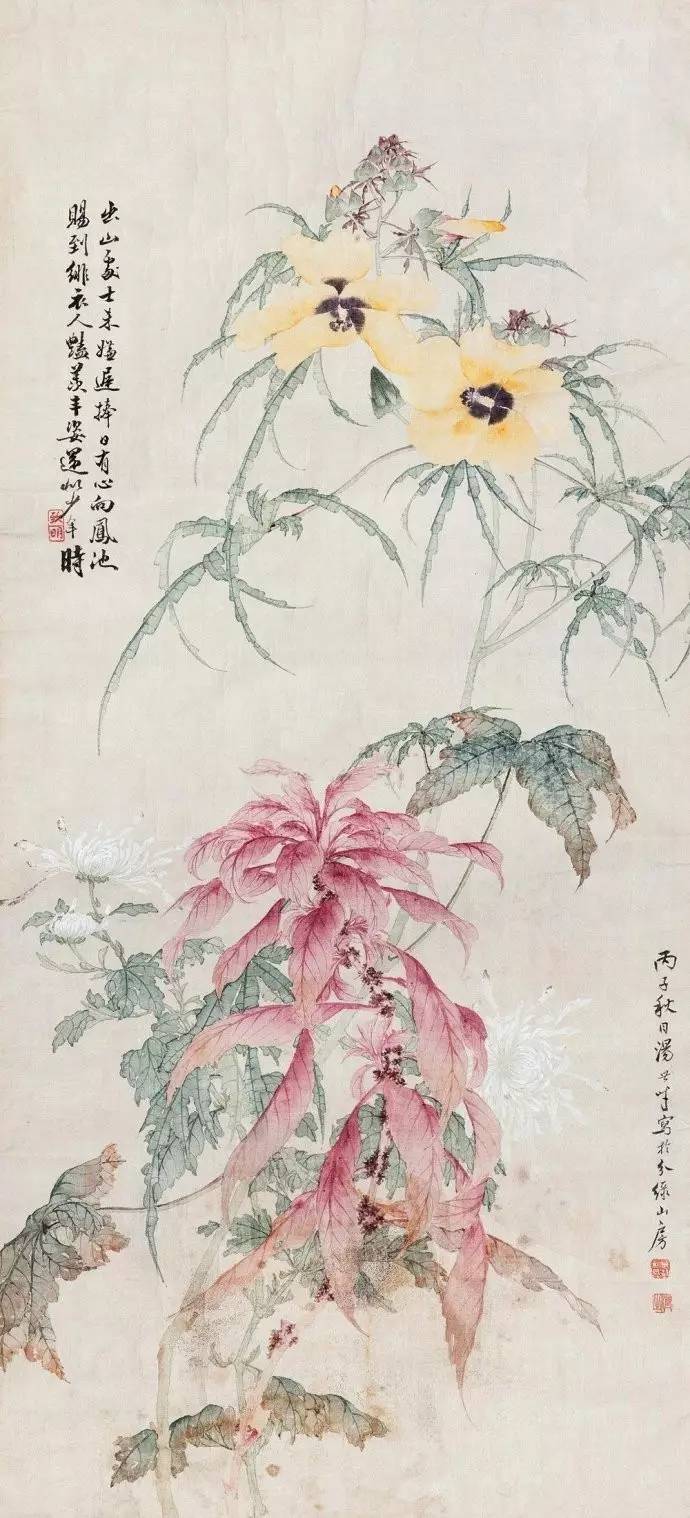 清末名家汤世澍工笔花鸟全集100幅