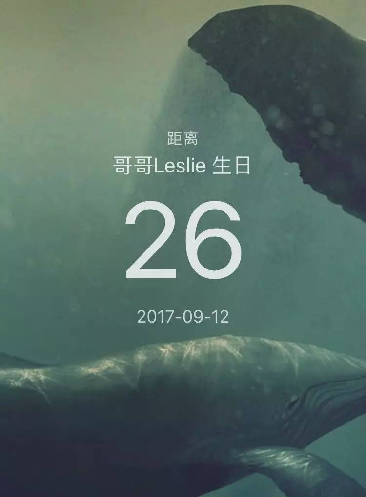 距离哥哥生日倒计时26天