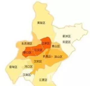 武汉行政地图