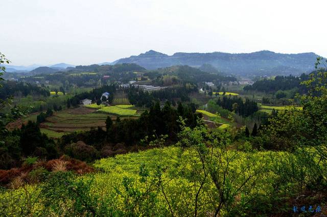 春天裡的川中小山村