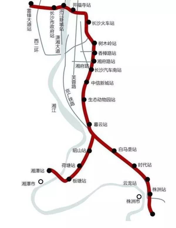 城铁湘潭段45公里铺轨,工 程 进 度长株潭城际铁路的铺轨也进入长沙