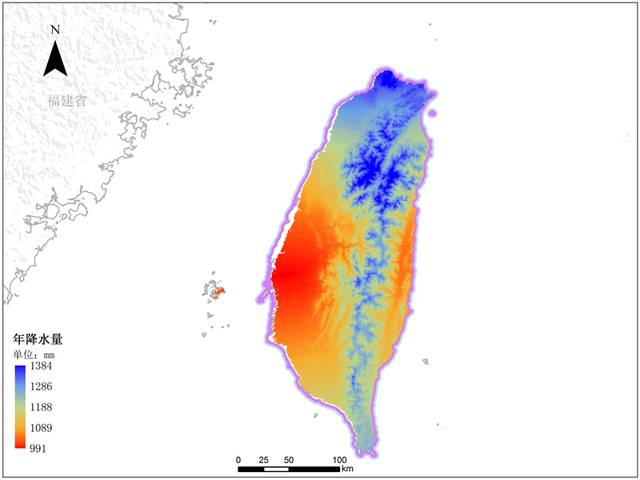 台湾年降雨量数据时间 1985年 台湾年降水量分布图 丹若网