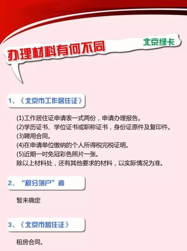 北京绿卡(工作居住证)条件放宽 你能申请?
