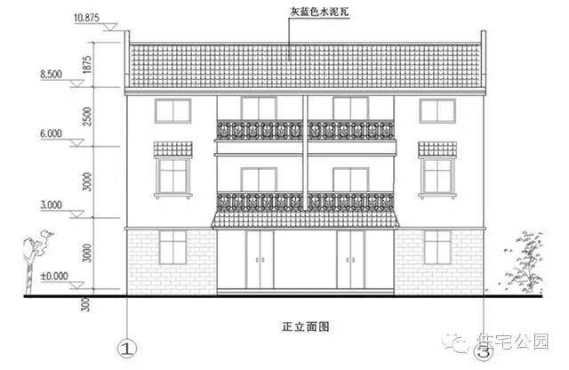 新农村自建别墅兄弟房15x10米带车库含平面图 面宽15米双拼别墅 朴乐网