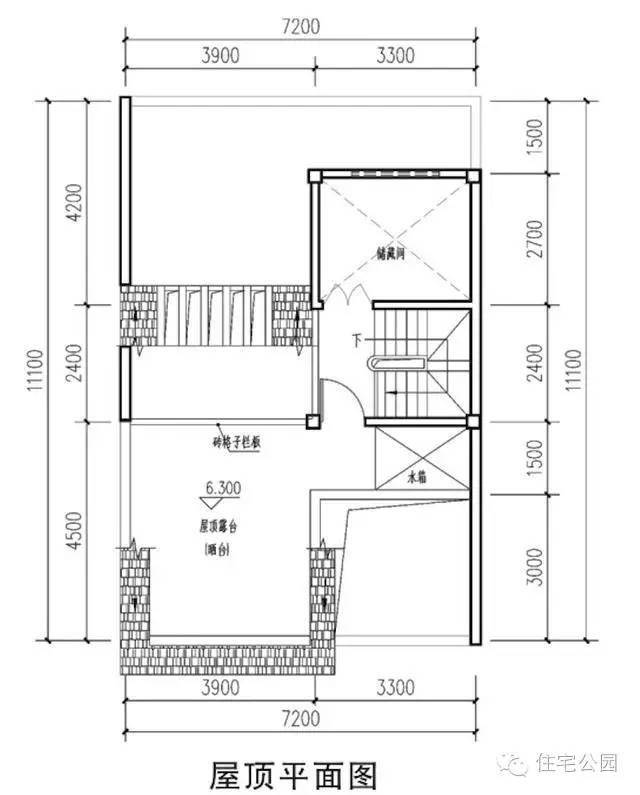 7米米x11米农村户型图图片