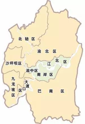 重庆主城区域地图划分图片
