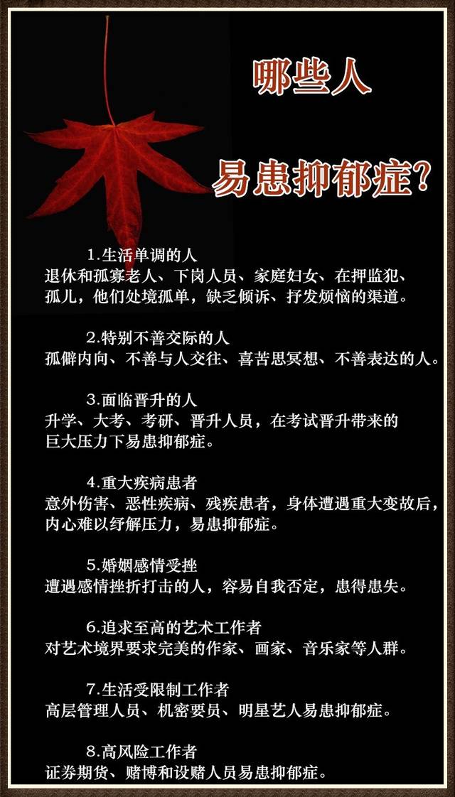 這8類人是抑鬱症高發人群!你在其中嗎?