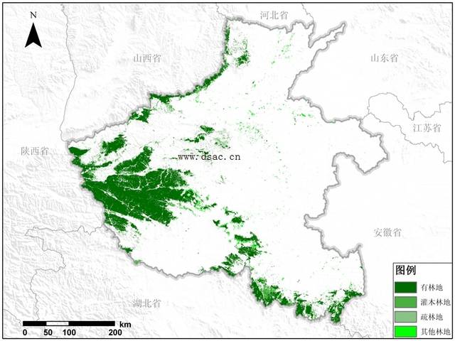 看河南省林地资源空间分布 了解经济作物减产原因