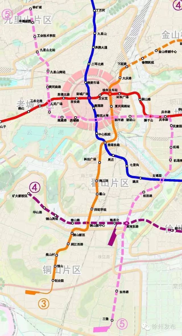 徐州地铁第二轮规划启动咯看看4号5号线到你家