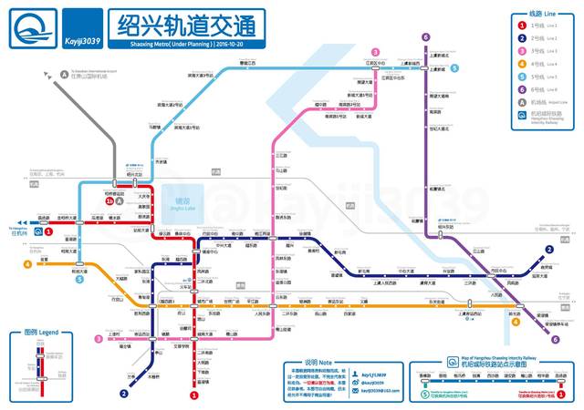 網曝紹興地鐵線路圖規劃最詳版出爐真的太詳細