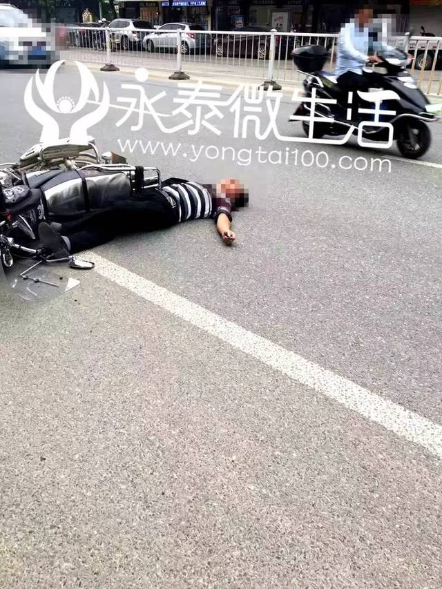 太原摩托车断头事故图片