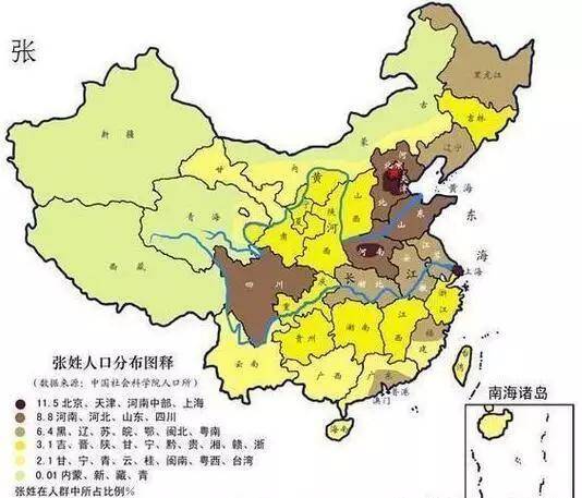 中国各省姓氏人口排名出炉,看看全国多少人和
