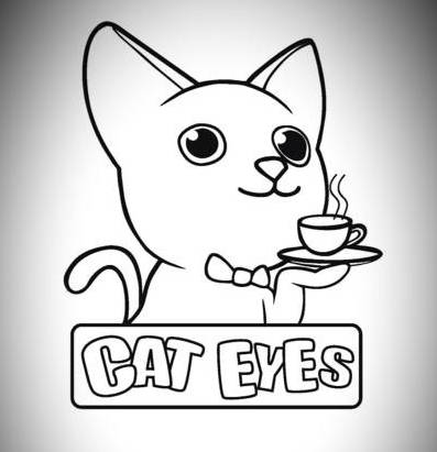 猫咪咖啡馆简笔画图片