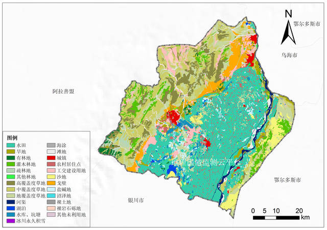 石嘴山市地形图图片