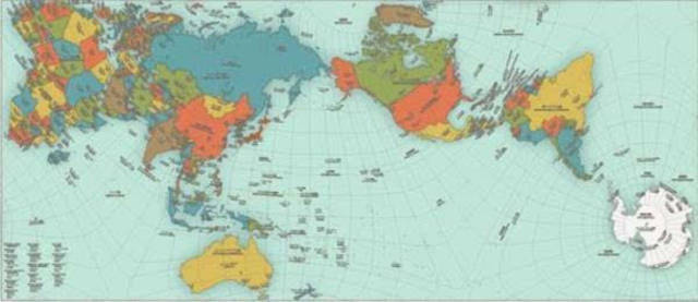 日本建筑师师鸣川肇制新世界地图显示出正确的陆地及海洋比例_手机搜狐网