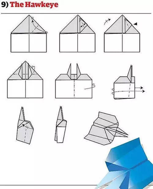 刀削面飞机折纸教学图片