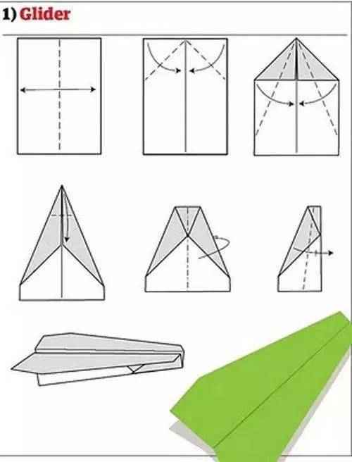 小朋友学折纸飞机图片