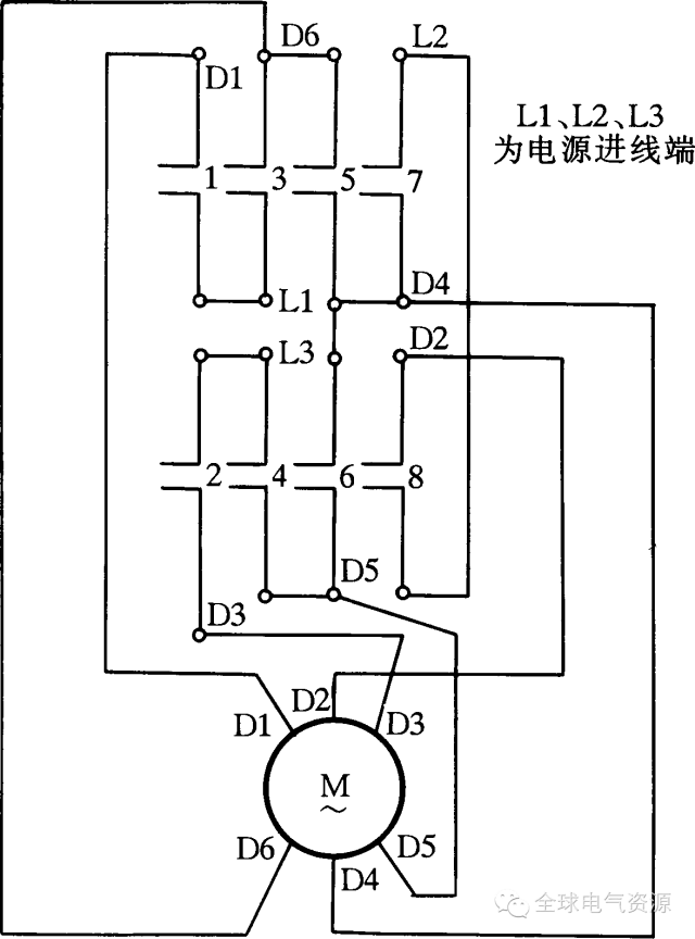 丫一△接线图图片