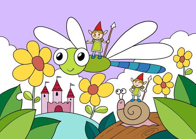 曲洲老师画卡通:儿童画教程——蜻蜓守护者