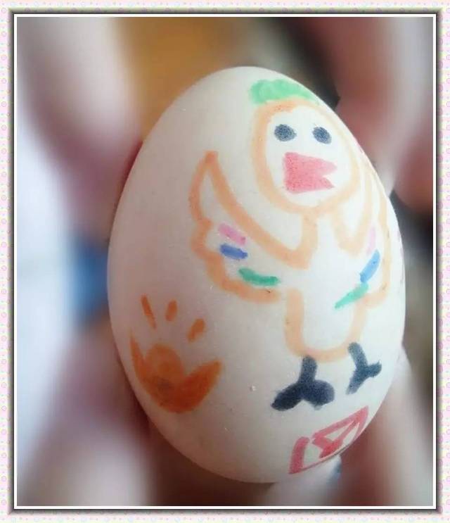 蛋壳上画小鸡图片