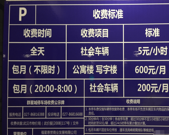 武汉各大商圈停车场停车测评超级汇总